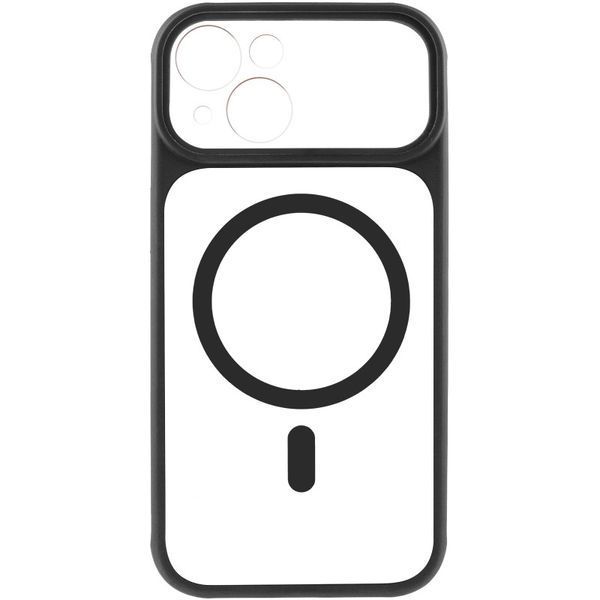 Чохол TPU+PC GETMAN Moon Clear with MagSafe для Apple iPhone 15 (6.1") Black 656-08427 фото