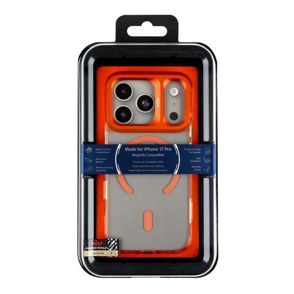 Чохол Kajsa Trans-Shield with MagSafe для iPhone 17 Pro Orange B-Ring 2020000509226 фото