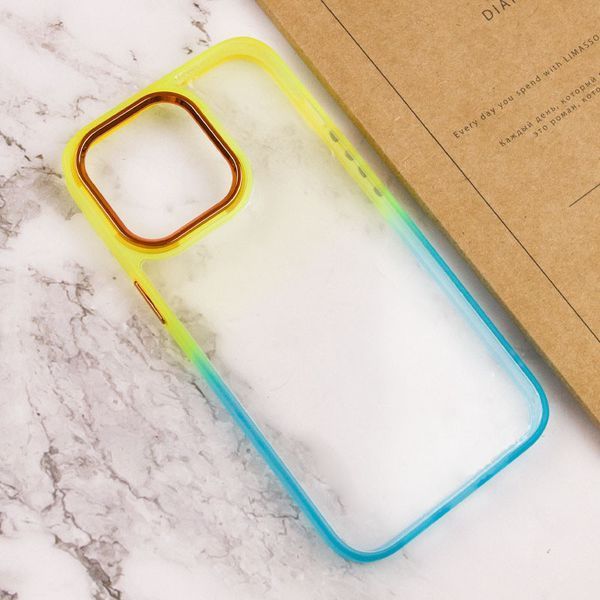 Чохол TPU+PC Fresh sip series для Apple iPhone 14 Pro Max (6.7") Бірюзовий / Помаранчевий 777-06682 фото