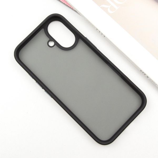 TPU+PC чохол Metal Buttons для Apple iPhone 16 (6.1") Чорний 777-08258 фото