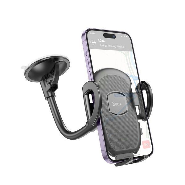 Автодержатель для телефона HOCO H10 General car holder(windshield) Black 6931474791580 фото