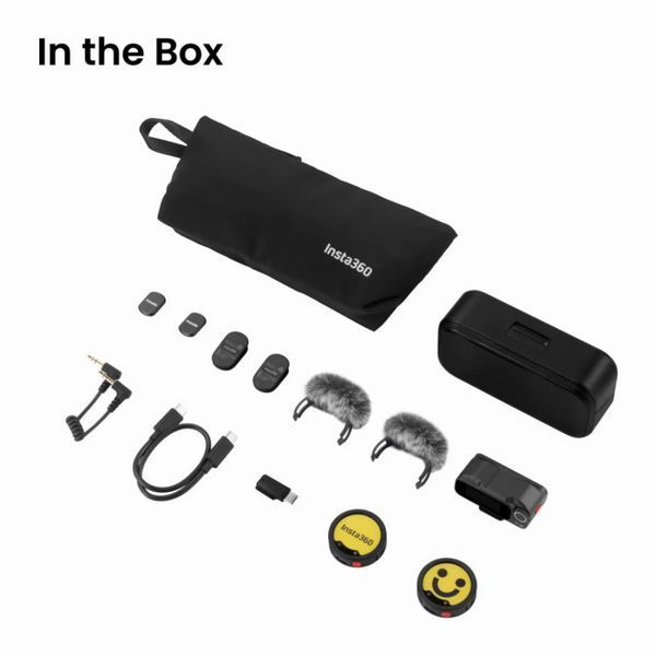 Бездротова мікрофонна система Insta360 Mic Pro (2TX+1RX) 6942590200771 фото