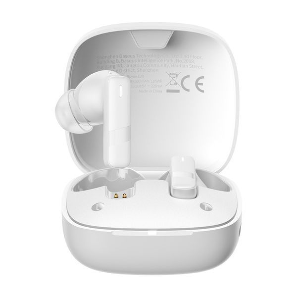 Бездротові навушники TWS Baseus Bowie E20, ENC, IPX5, Stellar White A00069700223-00 фото