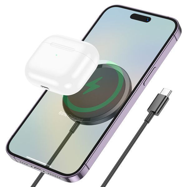 Беспроводное зарядное устройство HOCO CW52 Enjoy magnetic wireless fast charging Black 6942007611367 фото