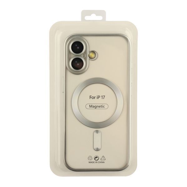 Чохол TPU Metallic Chrome Full Camera with Magsafe для iPhone 17 Chrome Silver 214-04605 фото