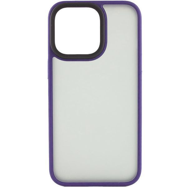 TPU+PC чохол Metal Buttons для Apple iPhone 14 (6.1") Темно-фиолетовый 777-08308 фото