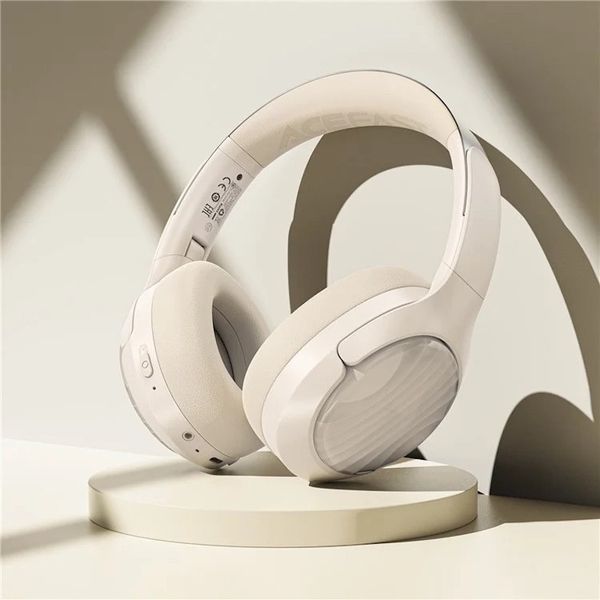 Бездротові накладні навушники ACEFAST H5 active noise cancelling wireless headset Milky White 6974316284284 фото