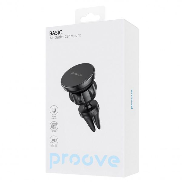 Автоутримувач Proove Basic Air Outlet Car Mount black 656-02625 фото