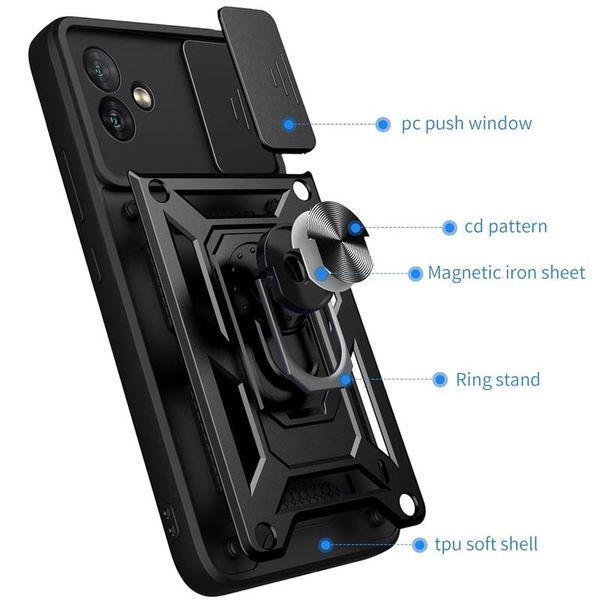Ударостійкий чохол Camshield Serge Ring для Samsung Galaxy A04 Black 777-04544 фото