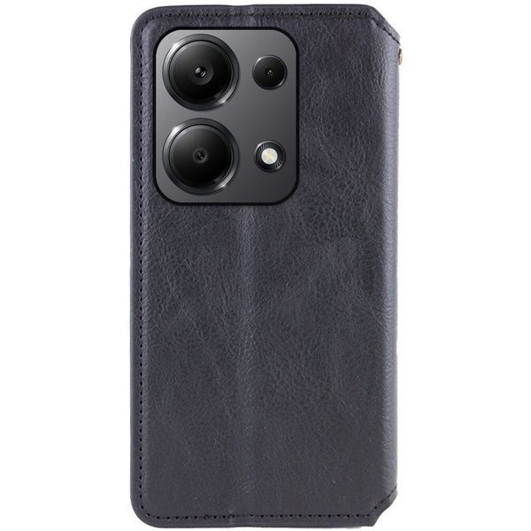 Шкіряний чохол-книжка GETMAN Cubic для Xiaomi Redmi Note 13 5G Чорний 555-01751 фото