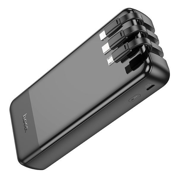 Power Bank Hoco J114A Charger 20000mAh 2A (with cable Lightning, Micro, Type-C) Black 216-00150 фото