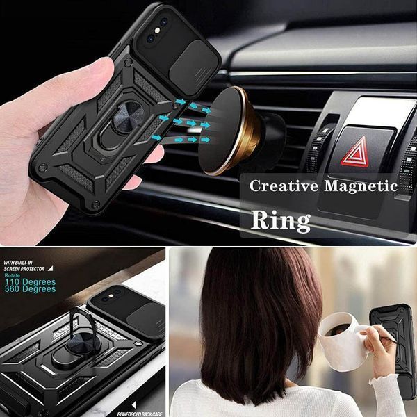 Ударостійкий чохол Camshield Serge Ring для Apple iPhone XS Max (6.5") Black 208-05562 фото