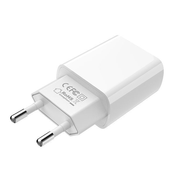 Мережевий зарядний пристрій з кабелем BOROFONE BA20A Sharp single port charger set(Type-C) 10.5W White 6931474700742 фото