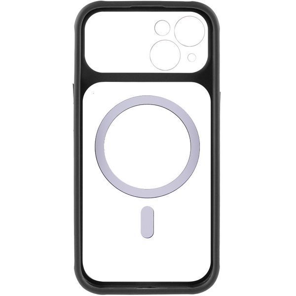 Чохол TPU+PC GETMAN Moon Clear with MagSafe для Apple iPhone 15 (6.1") Black 656-08427 фото