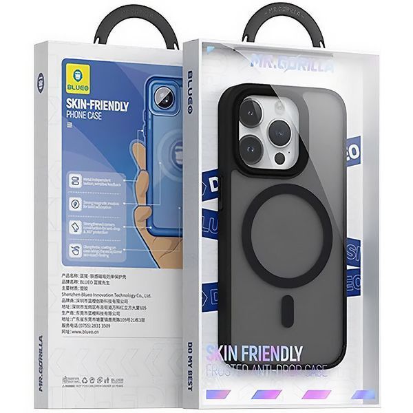 TPU+PC чохол Blueo Skin Friendly Frosted with MagSafe для Apple iPhone 14 Pro (6.1") Black 777-07910 фото
