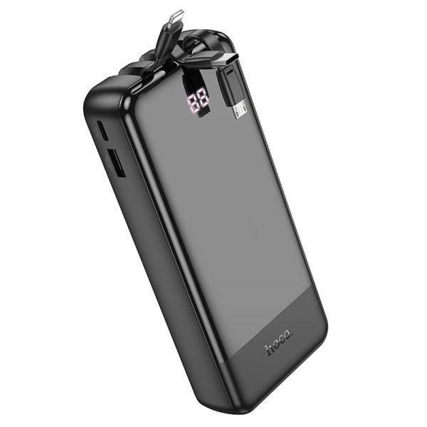 Power Bank Hoco J114A Charger 20000mAh 2A (with cable Lightning, Micro, Type-C) Black 216-00150 фото