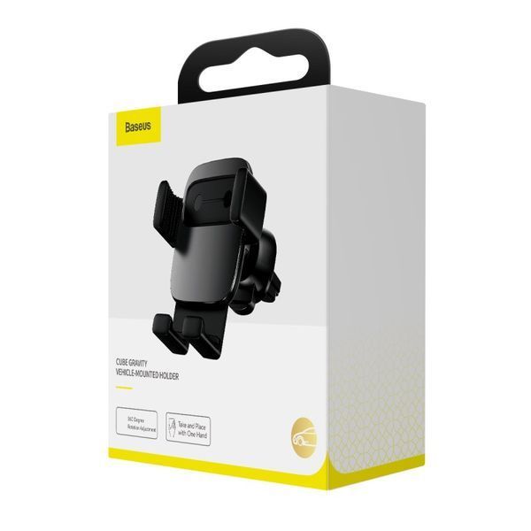 Автотримач для телефона Baseus Cube Gravity Vehicle-mounted Holder Black SUYL-FK01 фото