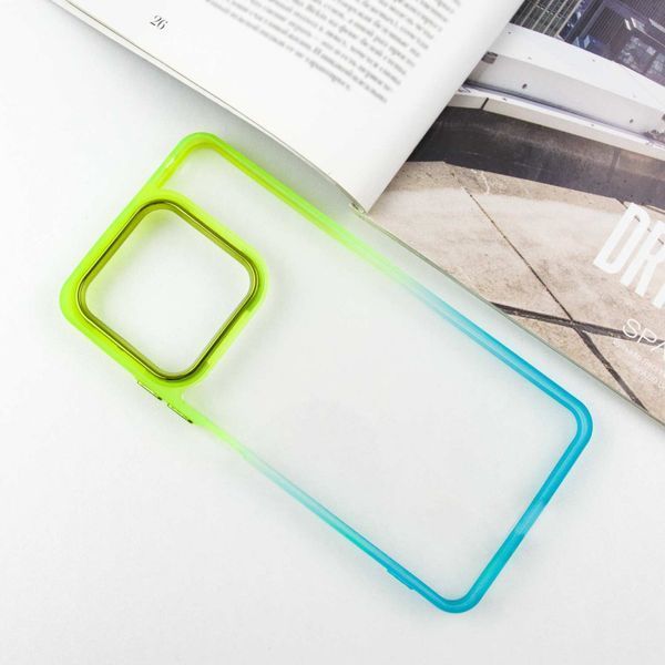 Чохол TPU+PC Fresh sip series для Xiaomi Redmi Note 13 4G Бірюзовий / Лимонний 777-06632 фото