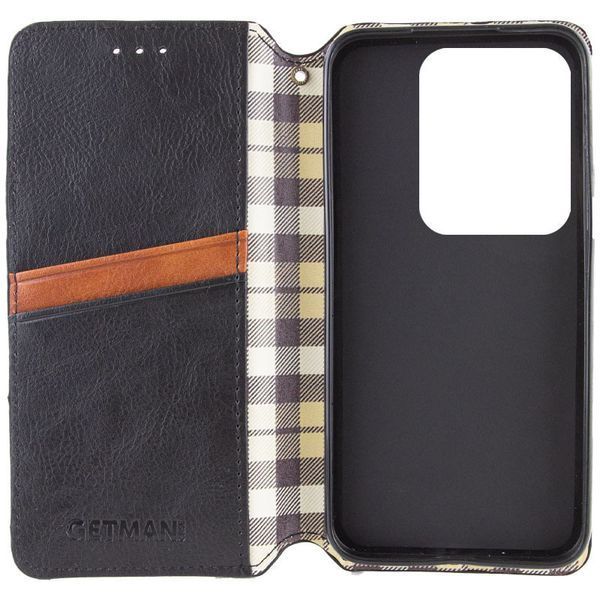 Шкіряний чохол-книжка GETMAN Cubic для Xiaomi Redmi Note 13 5G Чорний 555-01751 фото