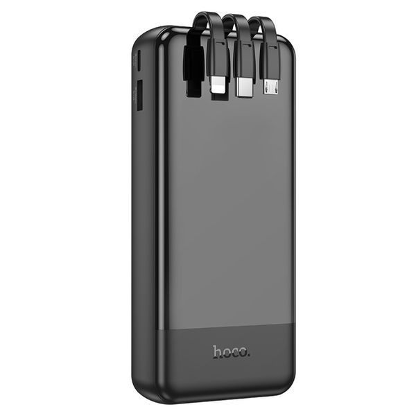 Power Bank Hoco J114A Charger 20000mAh 2A (with cable Lightning, Micro, Type-C) Black 216-00150 фото