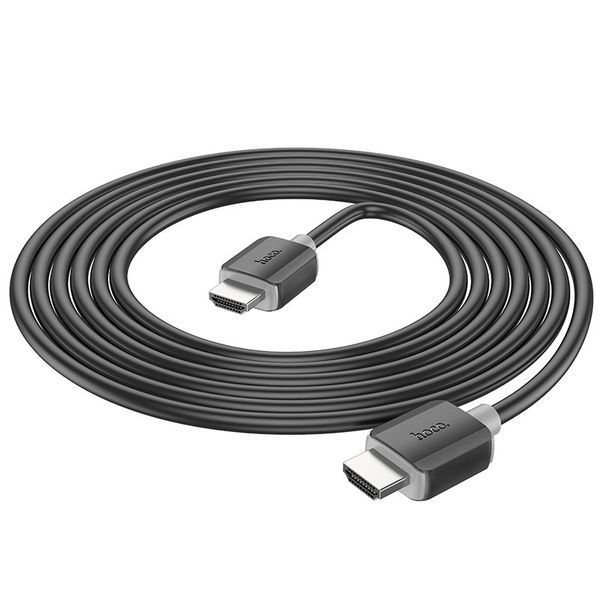 Кабель HOCO US08 HDTV 2.0 male-to-male 4K HD data cable(L=3M) Black 6931474799401 фото