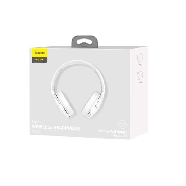 Беспроводные наушники Baseus Encok Wireless headphone D02 Pro White 656-02063 фото