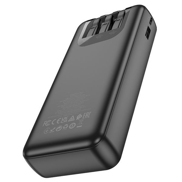 Power Bank Hoco J114A Charger 20000mAh 2A (with cable Lightning, Micro, Type-C) Black 216-00150 фото