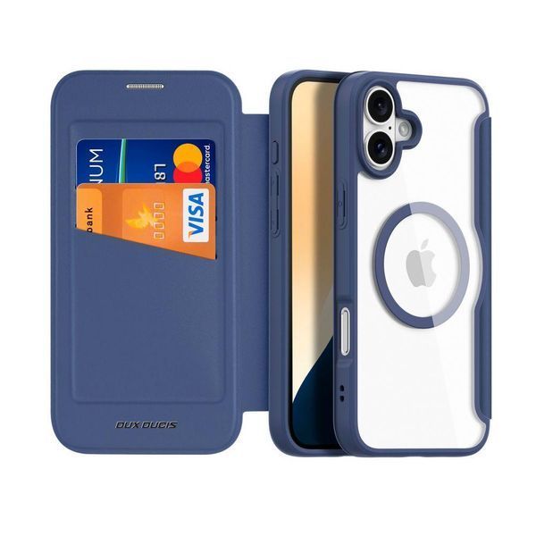 Чохол-книжка Dux Ducis Skin X Pro with MagSafe для iPhone 16 Pure Blue 757-00515 фото