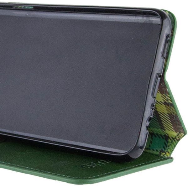 Шкіряний чохол-книжка GETMAN Cubic для Xiaomi Poco F5 Pro Зелений 555-01801 фото