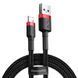 Кабель Baseus Cafule Cable USB For Lightning 1.5A 2m Red+Black CALKLF-C19 фото 1