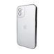 Чехол AG Glass Sapphire Frame MagSafe для iPhone 12 White 666-02784 фото 1
