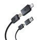 Кабель Baseus Versatile Two-for-Two Fast Charging Cable USB+Type-C to Type-C+Lightning 60W 2m Black P10383000121-02 фото 4
