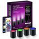 Настінна LED лампа RGB Intelligent wall lamp 4 pcs with Bluetooth European plug with app Black 656-03691 фото 1