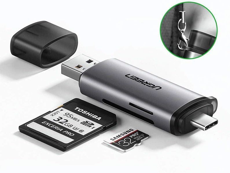 Кардридер UGREEN CM185 USB-C/USB-A Card Reader (UGR-50706) UGR-50706 фото
