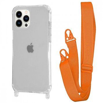 Чехол WAVE Clear Case With Strap для Iphone 15 Pro Orange 208-05300 фото