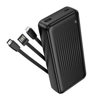 Зовнішній акумулятор BOROFONE BJ79A Clever (20000 mAh) with 3 cables Black 216-00128 фото
