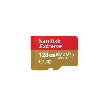 Карта памяти microSDXC (UHS-1 U3) SanDisk Extreme A2 128Gb class 10 V30 (R190MB/s,W90MB/s) (adapter SD) SDSQXAA-128G-GN6MA фото