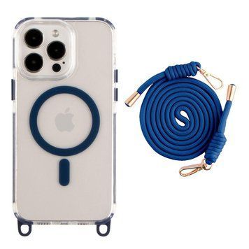 Чехол TPU+PC LanyardCase with MagSafe для iPhone 13 Pro Max Indigo Blue 214-03139 фото