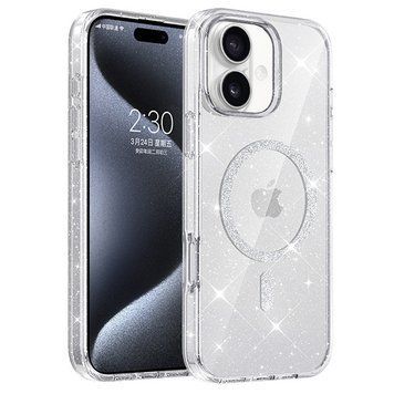 Чохол TPU Eclipse Sparkle (MagFit) для Apple iPhone 16 (6.1") Clear 214-03768 фото