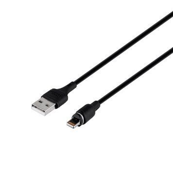 Кабель USB Hoco X52 Sereno magnetic Lightning 1m Чорний 209-00340 фото