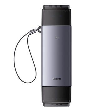 USB-хаб Baseus Lite Series USB-A & Type-C to SD/TF Card Reader Grey WKQX060113 фото