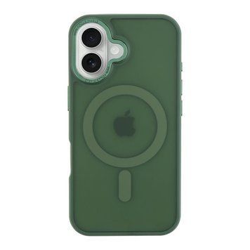 Чехол TPU+PC Goldencis Matte with MagSafe для iPhone 16 Plus Dark Green 214-03411 фото