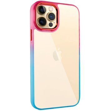 Чехол TPU+PC Fresh sip series для Apple iPhone 12 Pro / 12 (6.1") Бирюзовый / Розовый 777-06733 фото