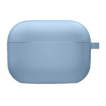 Силиконовый футляр с микрофиброй для наушников Airpods Pro 3 Lilac Blue 656-08102 фото