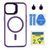 Чохол TPU+PC+Metal Stand Case with MagSafe and Camera Lenses для iPhone 14 Plum 214-03657 фото