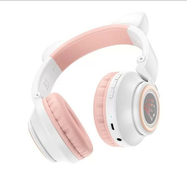 Беспроводные наушники BOROFONE BO18 Cat ear BT headphones White 656-01578 фото