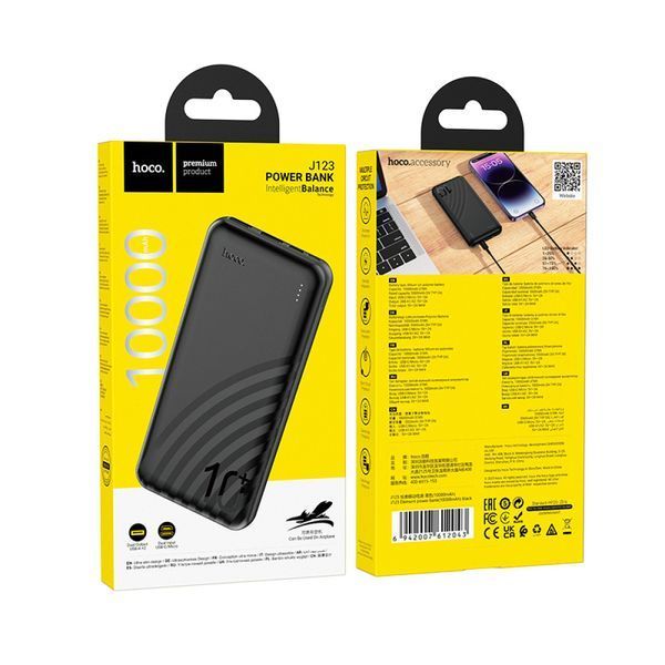 Power Bank Hoco J123 Element 10000mAh 2A Black 216-00151 фото