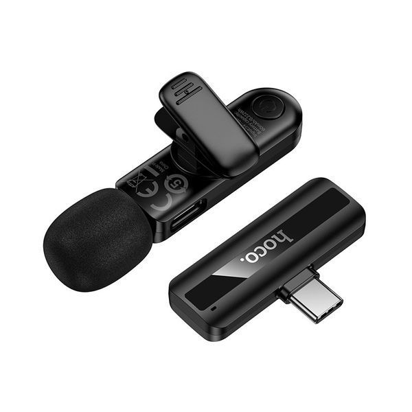 Беспроводная микрофонная система HOCO L20 Fair (Type-C) Black 6942007655491 фото