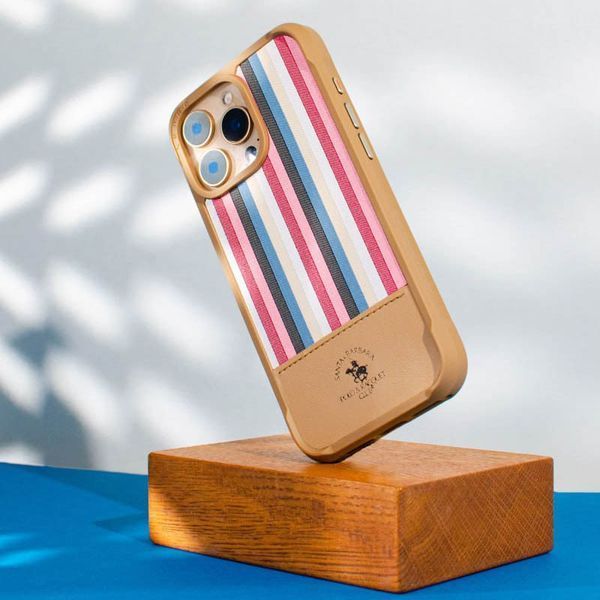 Шкіряний чохол Polo Santa Barbara Isaac для iPhone 16 Pro Max Champagne Gold 207-00165 фото