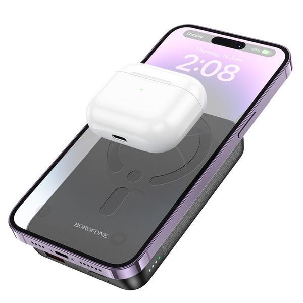 Power Bank Borofone BJ47 Quick PD20W magnetic wireless fast charging 10000mAh Білий 656-01413 фото